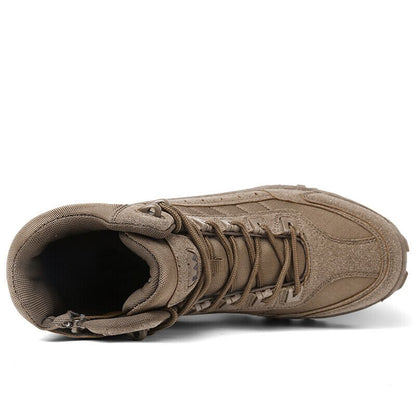 Bottes de Combat de Travail Imperméables pour Hommes, Extérieur Anti-Perforation, Bottes de l'Armée (Amélioration de la Durabilité)