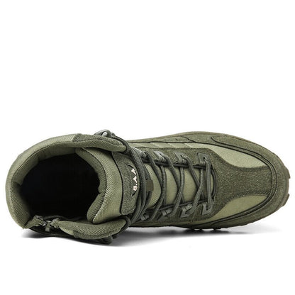 Bottes de Combat de Travail Imperméables pour Hommes, Extérieur Anti-Perforation, Bottes de l'Armée (Amélioration de la Durabilité)