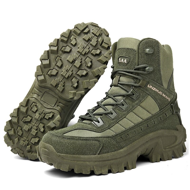 Bottes de Combat de Travail Imperméables pour Hommes, Extérieur Anti-Perforation, Bottes de l'Armée (Amélioration de la Durabilité)