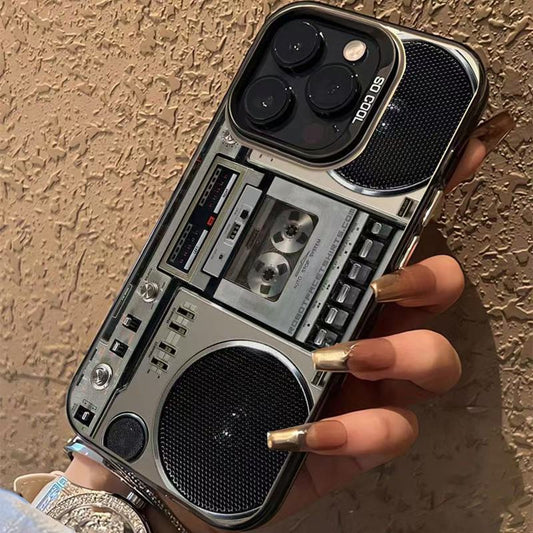 Pouzdro na telefon s retro kazetovým přehrávačem Boombox