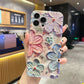 Výprodej – retro pouzdro na iPhone s motivem olejomalby květin