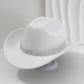 Dámský kovbojský klobouk se srdíčky ze strassů – Elegantní francouzský jazzový fedora