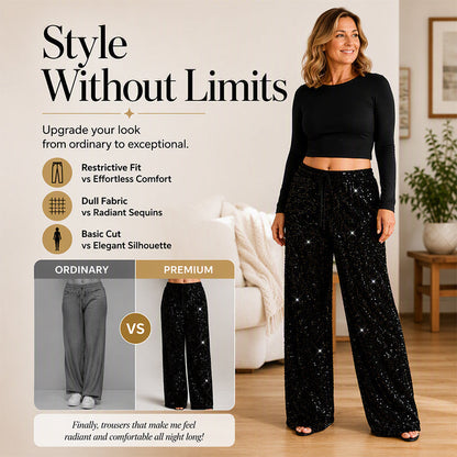 👖 Souple et agréable | Pantalon droit à taille élastiquée pour femme