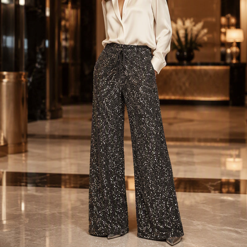 👖 Souple et agréable | Pantalon droit à taille élastiquée pour femme