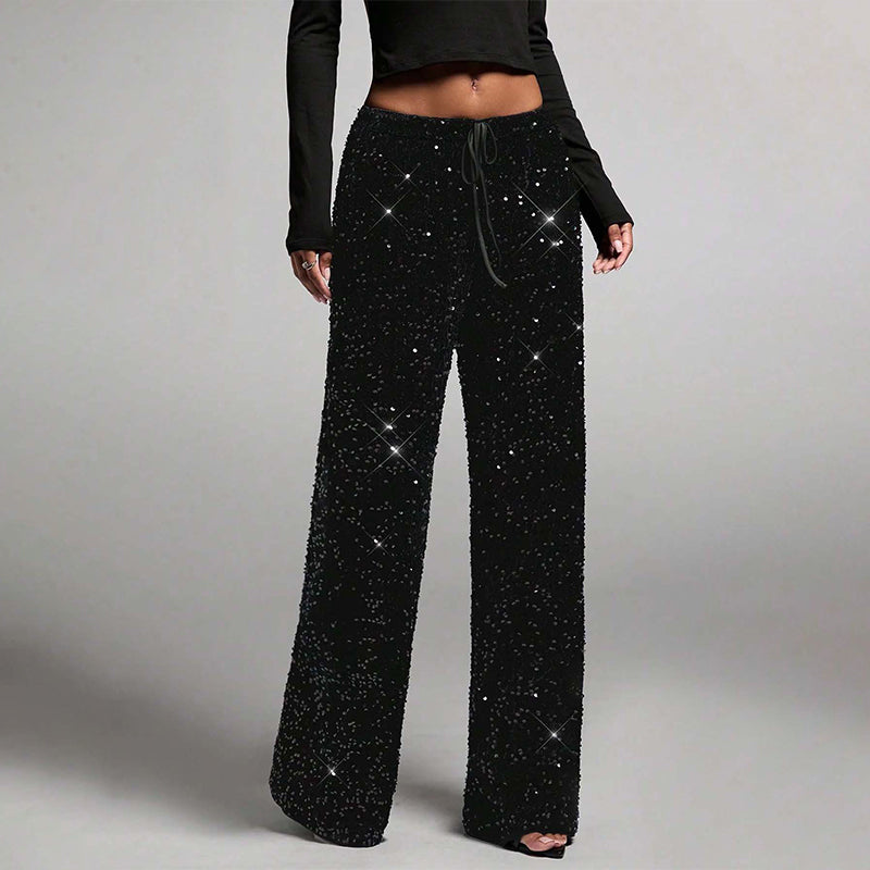 👖 Souple et agréable | Pantalon droit à taille élastiquée pour femme