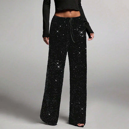 👖 Souple et agréable | Pantalon droit à taille élastiquée pour femme