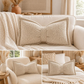 🛋️✨Ozdobný polštář s mašlí, ideální na Instagram – z mimořádně měkkého senilového materiálu, se snímatelným potahem🎀