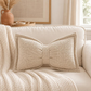 🛋️✨Ozdobný polštář s mašlí, ideální na Instagram – z mimořádně měkkého senilového materiálu, se snímatelným potahem🎀