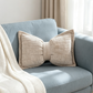 🛋️✨Ozdobný polštář s mašlí, ideální na Instagram – z mimořádně měkkého senilového materiálu, se snímatelným potahem🎀