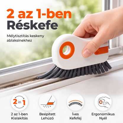 ✨🧼2 v 1 – kartáč na čištění okenních rámů s integrovaným škrabákem