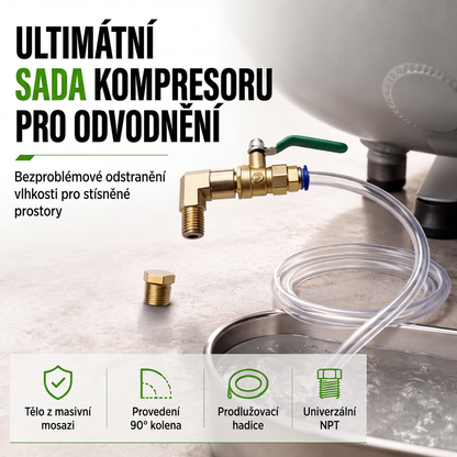 🔧 Sada univerzálních vypouštěcích ventilů pro vzduchové filtry kompresorů – Odolné náhradní díly pro domácí nářadí