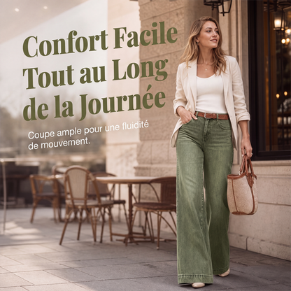 💖Soldes ! Prix cassés💖Jean à jambes larges effet allongeant les jambes