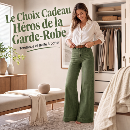💖Soldes ! Prix cassés💖Jean à jambes larges effet allongeant les jambes