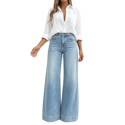 💖Soldes ! Prix cassés💖Jean à jambes larges effet allongeant les jambes