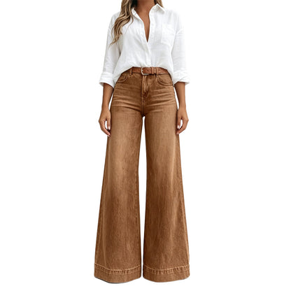 💖Soldes ! Prix cassés💖Jean à jambes larges effet allongeant les jambes