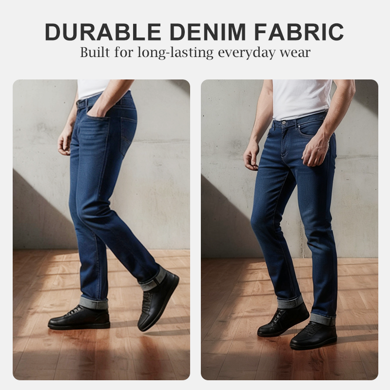 👖 Jean droit doublé chaud pour homme, confortable pour l’hiver ❄️