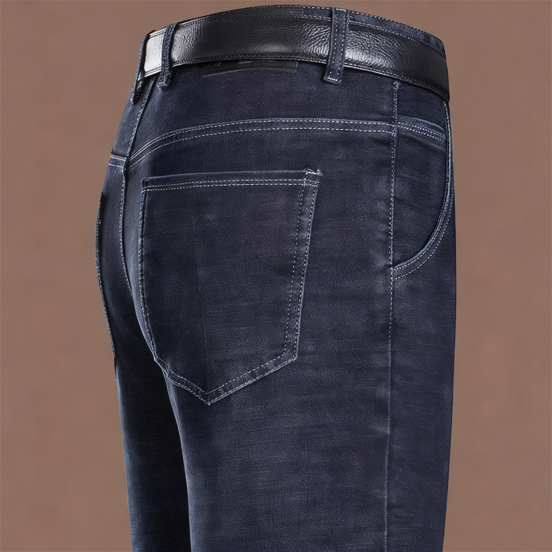 👖 Jean droit doublé chaud pour homme, confortable pour l’hiver ❄️