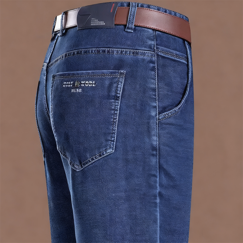 👖 Jean droit doublé chaud pour homme, confortable pour l’hiver ❄️