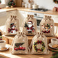 🎄 50% SLEVA!🎁 Vánoční dárkové taštičky se stahovací šňůrkou – stylové balení, snadné použití, vhodné k opakovanému použití pro sváteční překvapení ✨