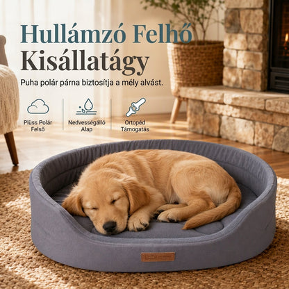 🐱 Oválné lůžko pro domácí mazlíčky s vyměnitelným potahem – vnitřní část z fleece, vnější část z oxfordu, pro psy a kočky✨