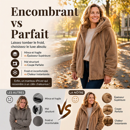 Veste à capuche douce d'hiver pour femmes