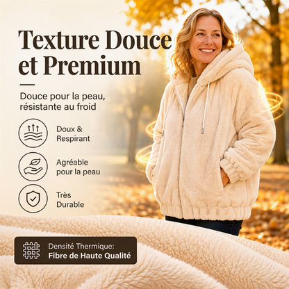 Veste à capuche douce d'hiver pour femmes