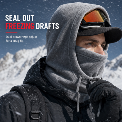 ❄️ Offre Limitée -50% ✨ Cagoule Thermique Polaire Double Épaisseur — Anti-Buée & Coupe-Vent ⛷️