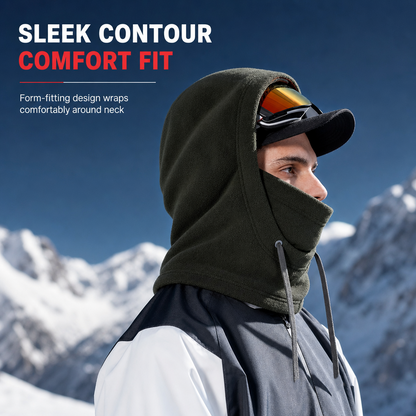❄️ Offre Limitée -50% ✨ Cagoule Thermique Polaire Double Épaisseur — Anti-Buée & Coupe-Vent ⛷️