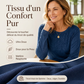 ✨ Haut décontracté à col rond pour femme, avec ourlet froncé féminin 🧶