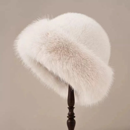 Ensemble chaud d'hiver : écharpe et bonnet en peluche épaisse