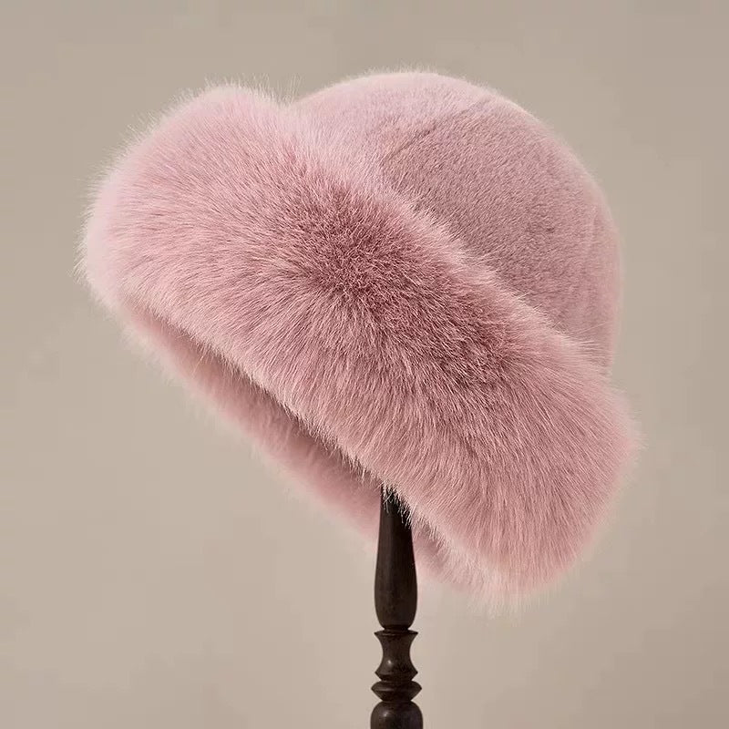 Ensemble chaud d'hiver : écharpe et bonnet en peluche épaisse