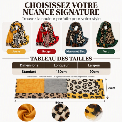 🧣 Écharpe-châle polyvalente et légère à imprimé léopard 🐆✨ – 50 % de réduction | Garantie « satisfait ou remboursé » de 30 jours