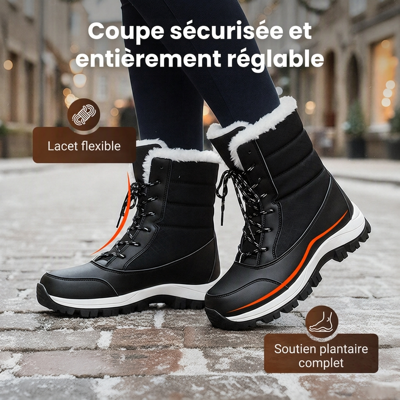 🥳💞 +26 000 vendues🔥👢Bottes de neige mi-mollet imperméables à doublure pelucheuse pour femmes🎁