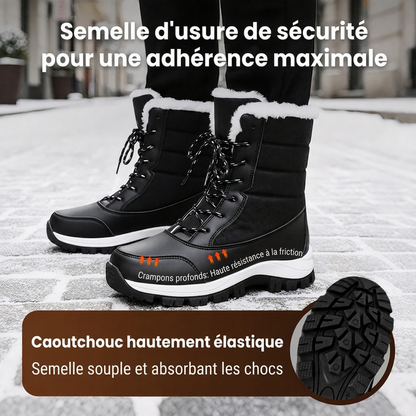 🥳💞 +26 000 vendues🔥👢Bottes de neige mi-mollet imperméables à doublure pelucheuse pour femmes🎁