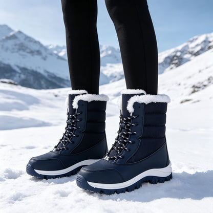 🥳💞 +26 000 vendues🔥👢Bottes de neige mi-mollet imperméables à doublure pelucheuse pour femmes🎁
