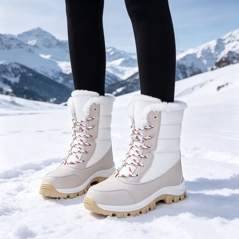 🥳💞 +26 000 vendues🔥👢Bottes de neige mi-mollet imperméables à doublure pelucheuse pour femmes🎁