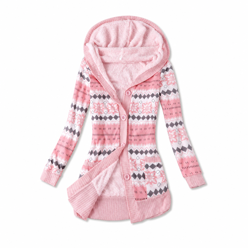 🔥 50% de réduction 🔥Pull à capuche mi-long en maille pour femme, doublure en coton