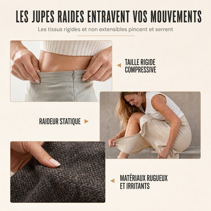 Jupe élastique à franges pour femmes, jupe polyvalente et tendance pour le printemps et l'automne