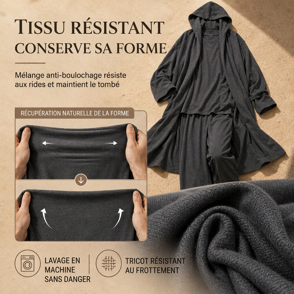 🔥 50% de réduction 🔥 Livraison gratuite 🚀Ensemble de 3 pièces pantalon long avec haut à couche de base et pantalon