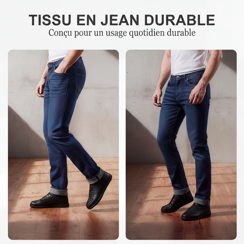 Jean droit pour homme doublé chaud