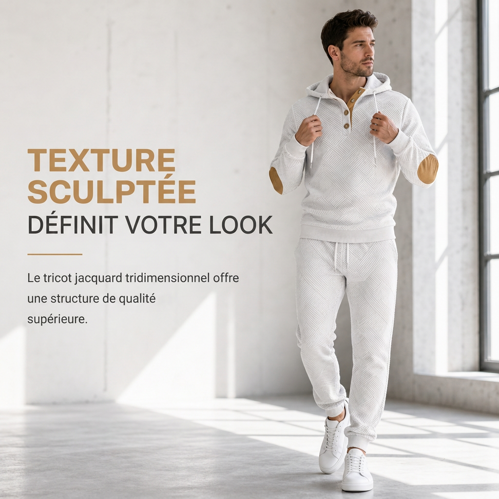 🍂 Ensemble homme 2 pièces : sweat à capuche et pantalon, style décontracté automne-hiver ✨