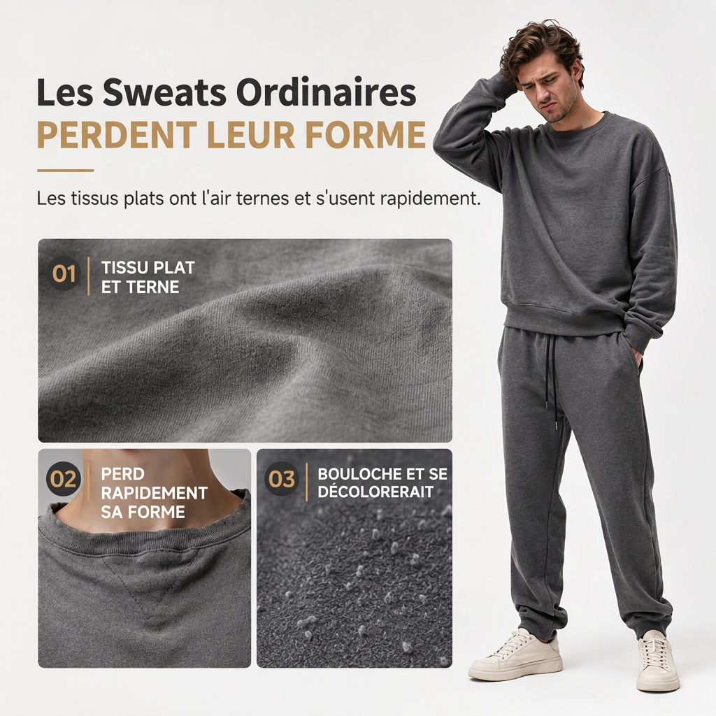 🍂 Ensemble homme 2 pièces : sweat à capuche et pantalon, style décontracté automne-hiver ✨