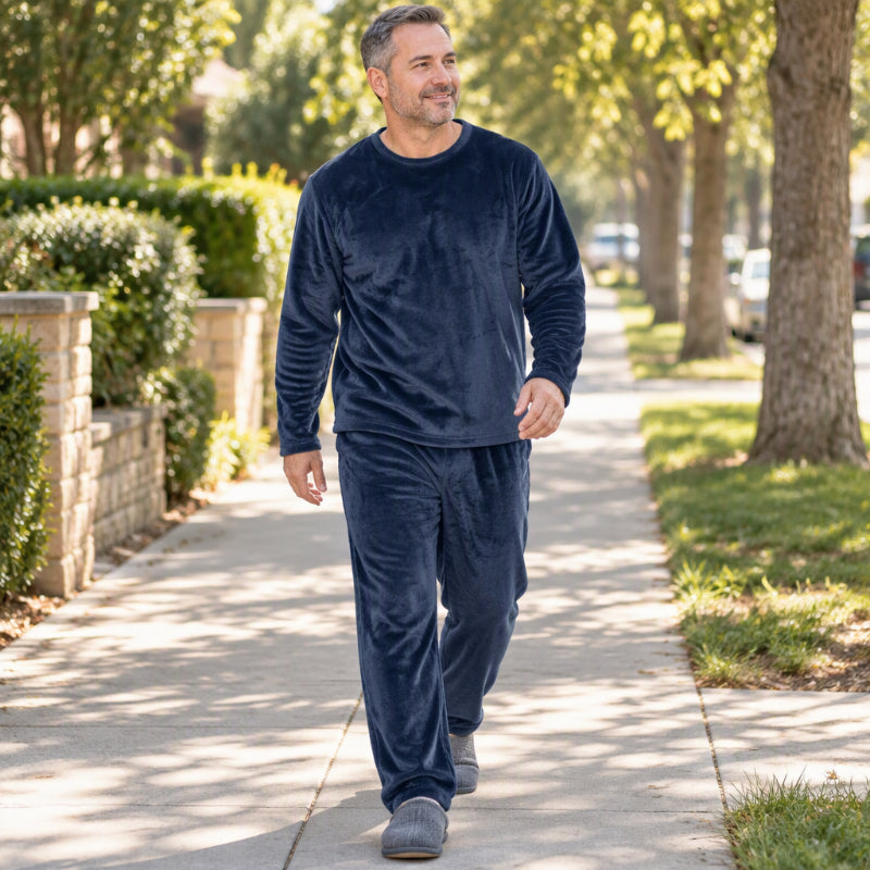 🧸 Ensemble Pyjama Velours Thermique Confortable pour Homme, doux et chaud ✨