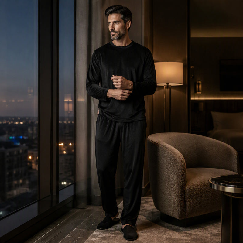 🧸 Ensemble Pyjama Velours Thermique Confortable pour Homme, doux et chaud ✨