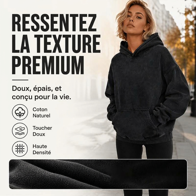 🧶 Sweat à capuche ample unisexe, confortable et tendance ✨