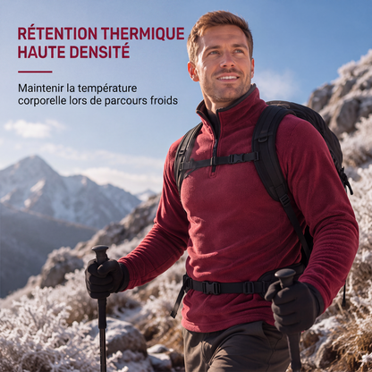 💖Soldes ! Prix cassés💖Sweat chaud pour homme en polaire avec col montant