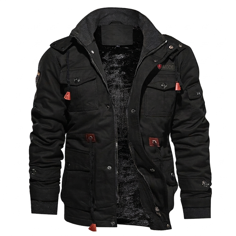 💖Soldes ! Prix cassés💖Veste d'hiver thermique pour hommes avec capuche amovible