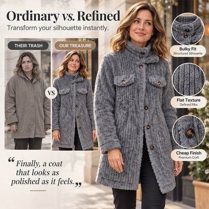 Manteau thermique douillet mi-long d'hiver pour femme