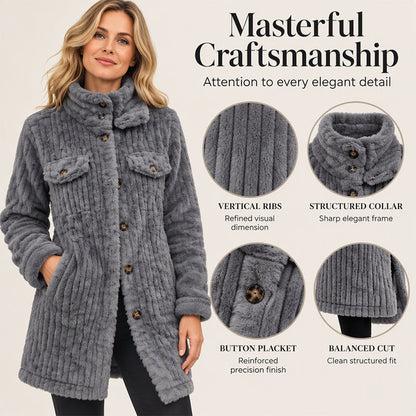 Manteau thermique douillet mi-long d'hiver pour femme