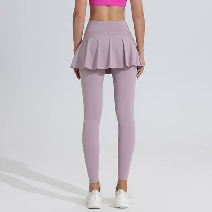 Legging taille haute pour femme avec jupe